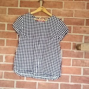 Burgundy Check Pyne And Smith Clothiers Linen Blouse